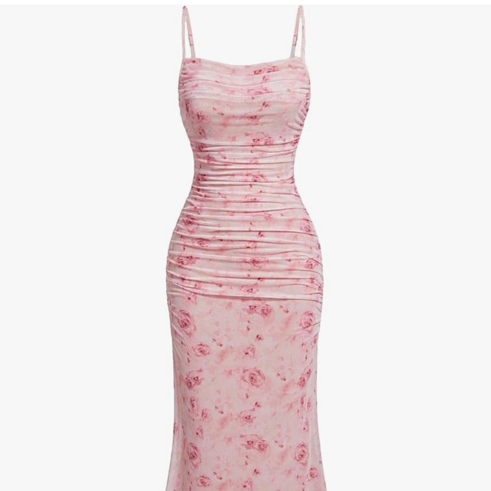 PINK FLORAL DRESS: NEVER WORN
